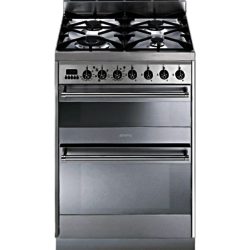 Smeg Symphony SY62MX8 Dual Fuel Double Oven Cooker in Stainless Steel